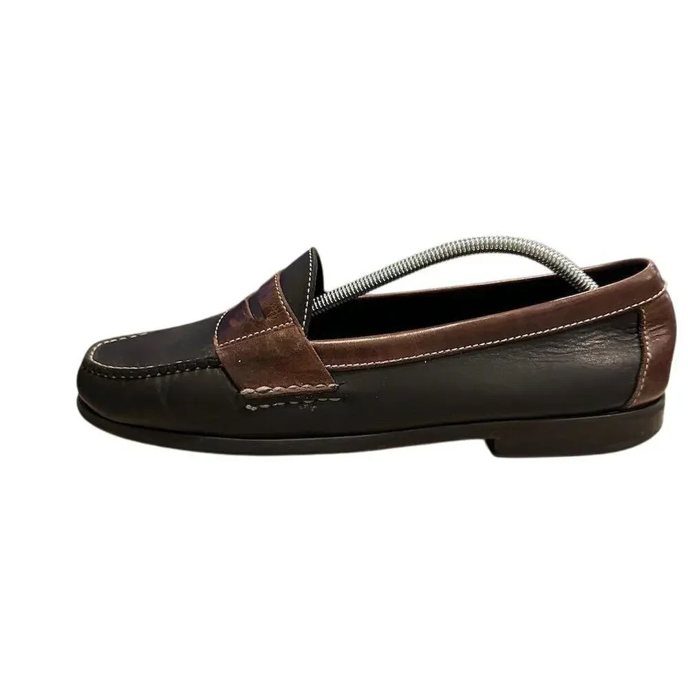 Cole Haan Men's Two-Tone ‎ brown Leather Penny Loafers Size 11.5 Multicolor